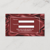 ブルゴーニュ・ベルベット白フレームメイクアップアーティスト 紹介カード (裏面)