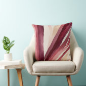 ブルゴーニュ・ベージュとホワイト・抽象芸術 クッション (椅子)