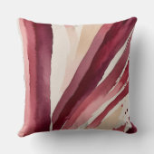 ブルゴーニュ・ベージュとホワイト・抽象芸術 クッション (裏面)