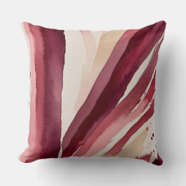 ブルゴーニュ・ベージュとホワイト・抽象芸術 クッション