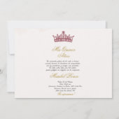 ブルゴーニュ・ベージュ・キンセアニラスペインの招待 招待状 (裏面)