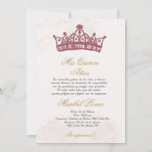 ブルゴーニュ・ベージュ・キンセアニラスペインの招待 招待状 (裏面)