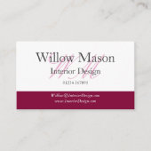 ブルゴーニュ&ホワイトプロフェッショナル名刺 名刺 (正面)