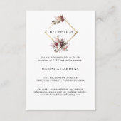 ブルゴーニュ・ボホフローラウェディングレセプションカード エンクロージャーカード (正面)