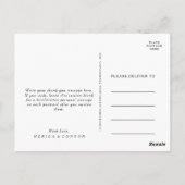 ブルゴーニュ・ボホ結婚フローラの感謝はがき ポストカード (裏面)