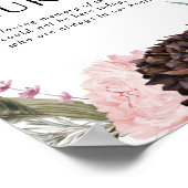 ブルゴーニュ・ボホ・フローラこのロウソク結婚は燃える看板 ポスター (角)