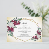 ブルゴーニュ・ポインセテ結婚ィアスの詳細 出欠カード (スタンド正面)