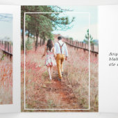 ブルゴーニュ – マルサラとバラ金ゴールドフローラ結婚ズ 三つ折り招待状 (内部中)