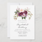 ブルゴーニュ – マルサラとピーチリハーサルディナー 招待状 (正面)