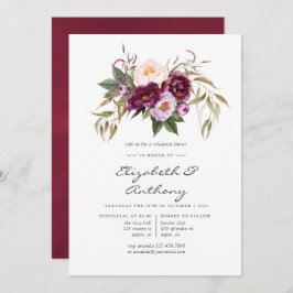 ブルゴーニュ – マルサラとピーチリハーサルディナー 招待状