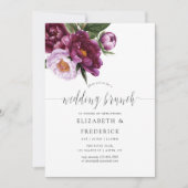 ブルゴーニュ – マルサラと桃結婚のブランチ 招待状 (正面)