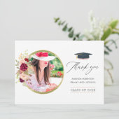 ブルゴーニュ・マルサラと赤面ピンクの卒業 サンキューカード (スタンド正面)