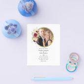 ブルゴーニュ・マルサラと赤面フローラ幾何学写真 チラシ (シングル)