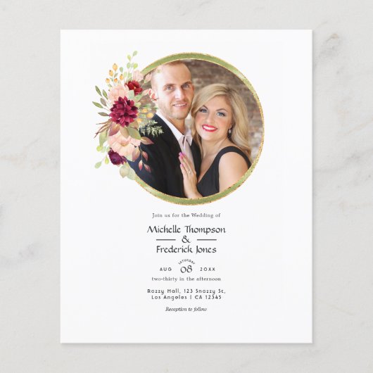 ブルゴーニュ・マルサラと赤面フローラ幾何学写真 チラシ (正面)