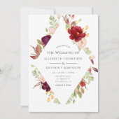 ブルゴーニュ – マルサラと赤面フローラ結婚ズ 招待状 (正面)