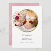 ブルゴーニュ・マルサラと赤面妊娠発表 案内状 (正面/裏面)