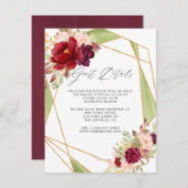 ブルゴーニュ – マルサラと赤面幾何学ゲスト詳細 エンクロージャーカード (正面/裏面)