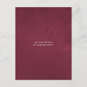 ブルゴーニュ – マルサラと赤面幾何学ゲスト詳細 エンクロージャーカード (裏面)