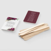 ブルゴーニュ – マルサラと金ゴールドフローラ結婚式 プログラム ハンドファン (組立なし)