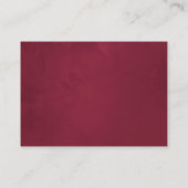 ブルゴーニュ – マルサラと金ゴールド結婚の宿泊施設 エンクロージャーカード (裏面)