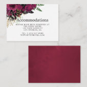 ブルゴーニュ – マルサラと金ゴールド結婚の宿泊施設 エンクロージャーカード (正面/裏面)