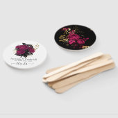 ブルゴーニュ – マルサラと金ゴールド結婚フローラ ハンドファン (組立なし)