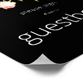 ブルゴーニュ・マルサラの看板ゲストブックポスターブラック ポスター (角)