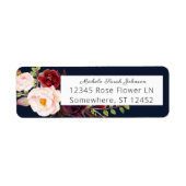 ブルゴーニュ・マルサラピンク結婚フローラの海軍住所 ラベル (正面)