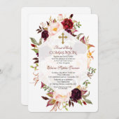 ブルゴーニュ・マルサラフローラ幾何学聖餐会 招待状 (正面/裏面)