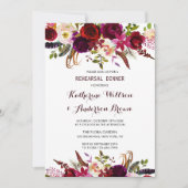 ブルゴーニュ・マルサラフローラ結婚のリハーサル・ディナー 招待状 (正面)