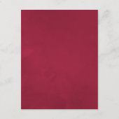 ブルゴーニュ – マルサラフローラ結婚ズゲスト詳細 エンクロージャーカード (裏面)