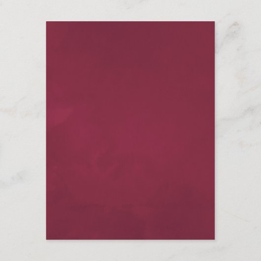 ブルゴーニュ – マルサラフローラ結婚ズゲスト詳細 エンクロージャーカード (裏面)