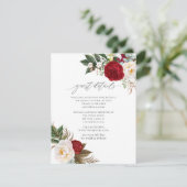 ブルゴーニュ – マルサラフローラ結婚ズゲスト詳細 エンクロージャーカード (スタンド正面)