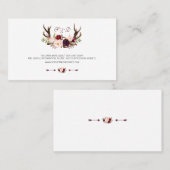 ブルゴーニュ・マルサラフローラ結婚〔雄ジカの〕枝角ズのウェブサイト 名刺 (正面/裏面)