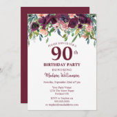 ブルゴーニュ・マルサラフローラ90thバースデーパーティー 招待状 (正面/裏面)