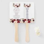 ブルゴーニュ・マルサラフローラ〔雄ジカの〕枝角モノグラムプログラム ハンドファン (正面&裏面)