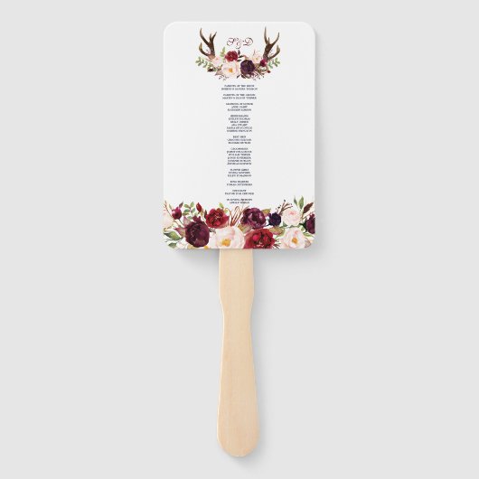 ブルゴーニュ・マルサラフローラ〔雄ジカの〕枝角モノグラムプログラム ハンドファン (裏面)