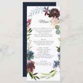 ブルゴーニュ・マルサラ海軍の結婚緑のメニュー メニュー (正面/裏面)