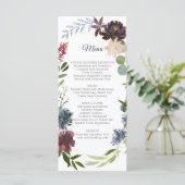 ブルゴーニュ・マルサラ海軍の結婚緑のメニュー メニュー (スタンド正面)