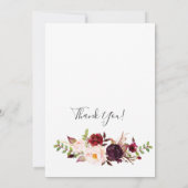 ブルゴーニュ・マルサラ花ブライダルシャワーbyメール 招待状 (裏面)