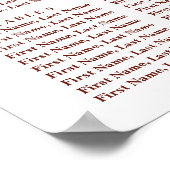 ブルゴーニュ・マルサラ赤面結婚ボホの座席表 ポスター (角)