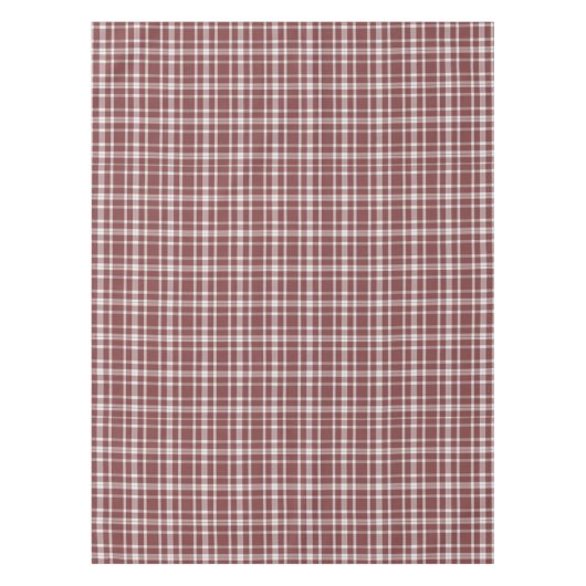 ブルゴーニュ・マルサラ・プレイド テーブルクロス (正面)