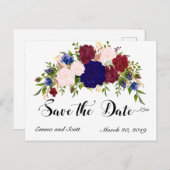 ブルゴーニュ・マルーン海軍フローラ花の保存日 案内ポストカード (正面/裏面)