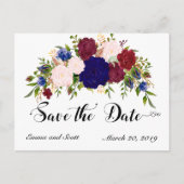 ブルゴーニュ・マルーン海軍フローラ花の保存日 案内ポストカード (正面)