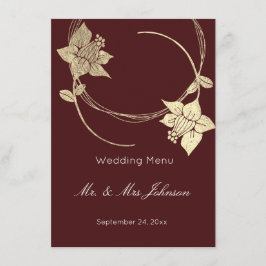 ブルゴーニュ・マルーン金ゴールド結婚フローラのイベントメニュー メニュー