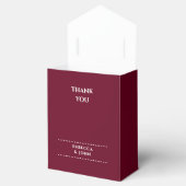 ブルゴーニュ・ミニマル結婚リスト フェイバーボックス (オープン)