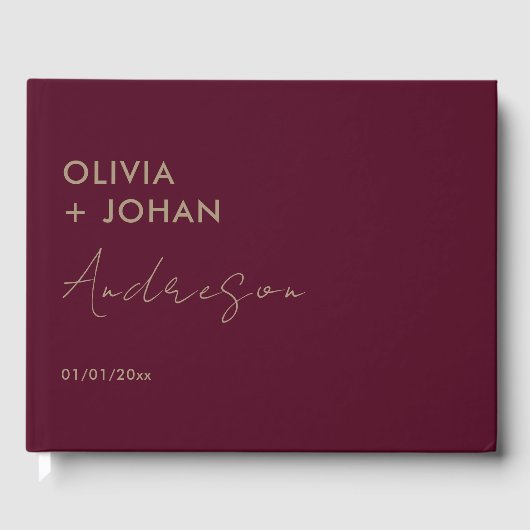 ブルゴーニュ・ミニマ結婚リスト ゲストブック (正面)