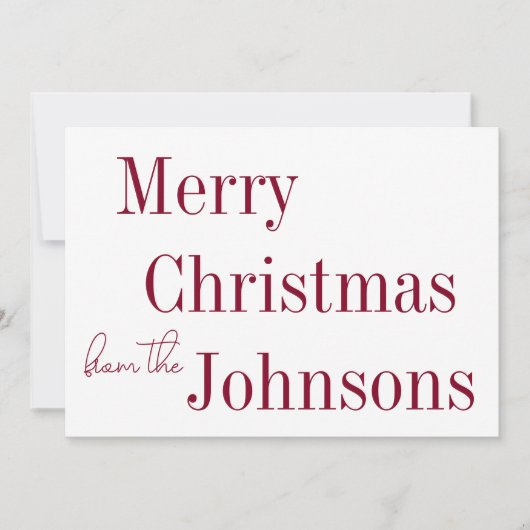 ブルゴーニュ・メリークリスマスミニマル シーズンカード (正面)