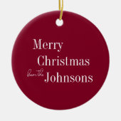 ブルゴーニュ・メリークリスマス セラミックオーナメント (正面)
