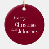 ブルゴーニュ・メリークリスマス セラミックオーナメント (裏面)